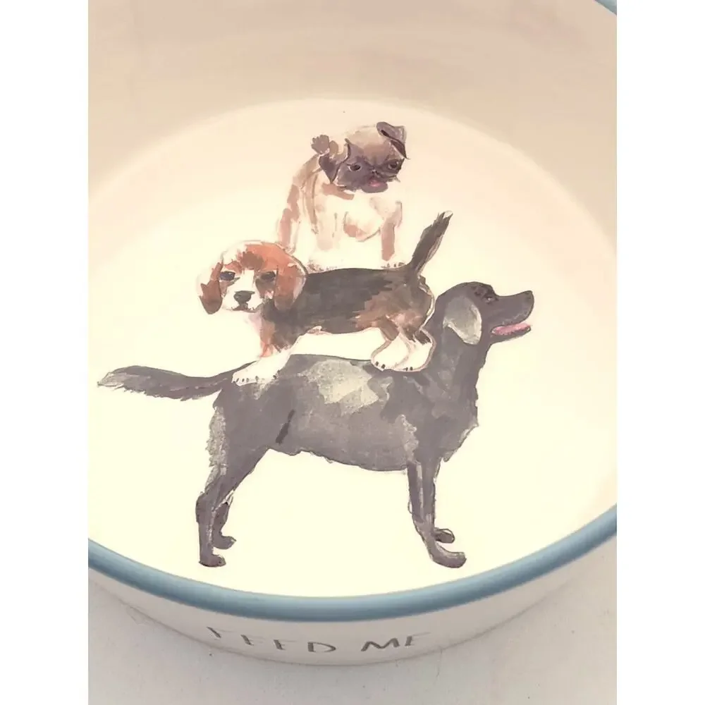 Dog Bowl-TAG-Ceramic-Large-Various Dog Breeds-